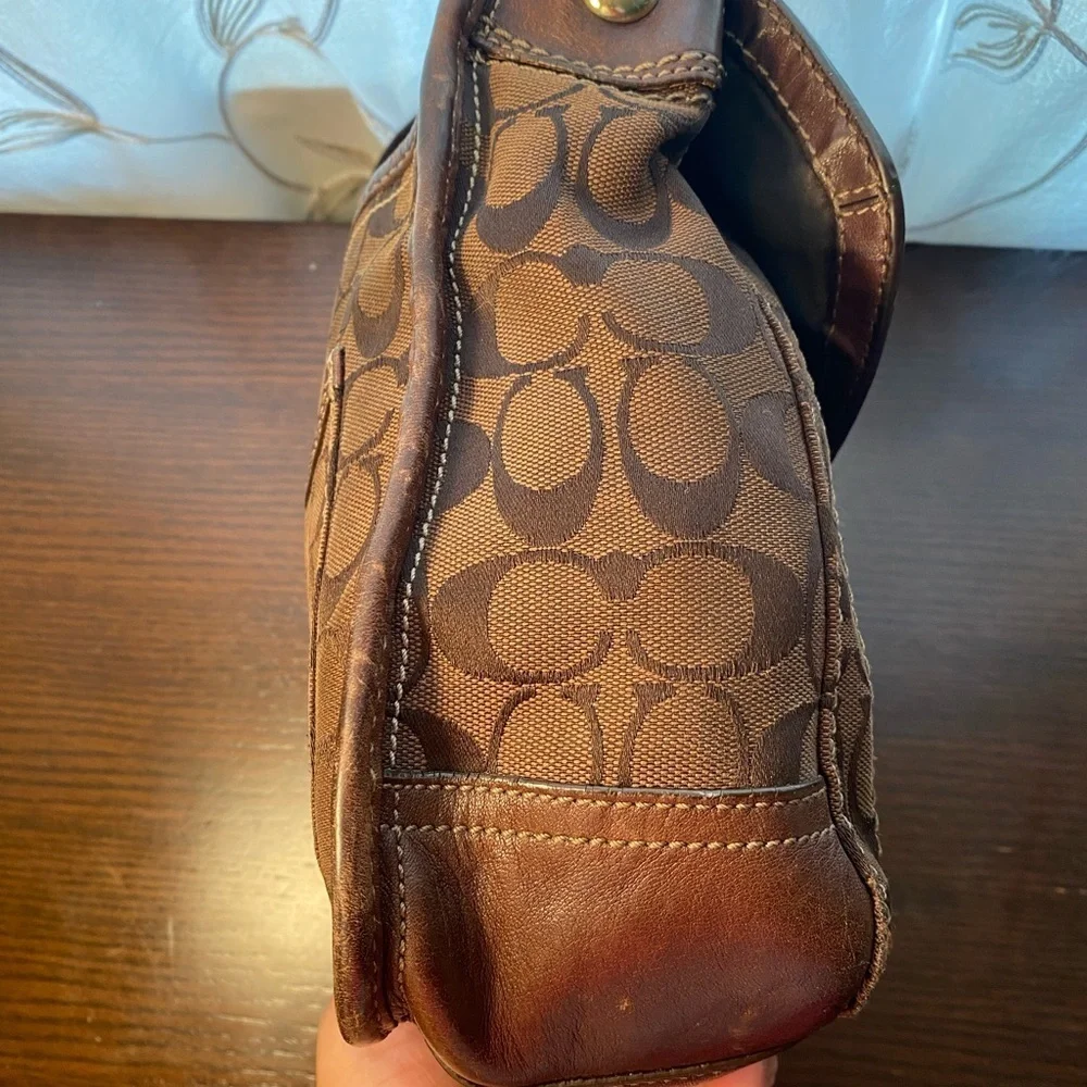 Coach Bleeker Signature Canvas and Leather Shoulder Bag, 11434